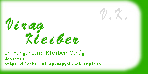 virag kleiber business card